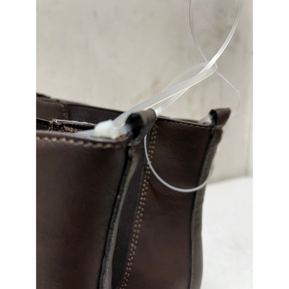 Vance Co. Pratt Boots Men's WD 13 Brown Faux Leather Side Goring Zipper Closure - Picture 9 of 12